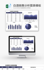 白酒销售分析图表模板Excel模板