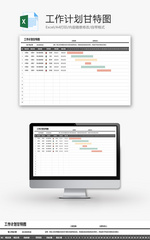工作计划甘特图表Excel模板