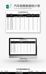 汽车销售数据统计表Excel模板