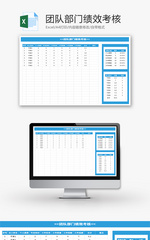 团队部门绩效考核Excel模板