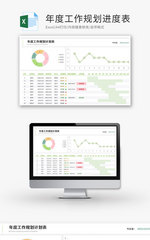 年度工作规划进度表Excel模板