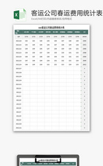 客运公司春运费用统计表Excel模板