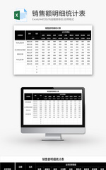 销售额明细统计表Excel模板