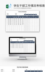 学生干部工作情况考核表Excel模板
