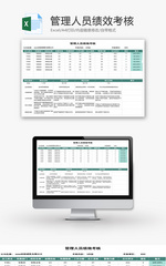 管理人员绩效考核Excel模板