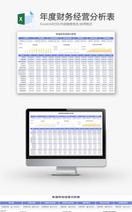 年度财务经营分析表Excel模板