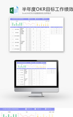 OKR目标工作绩效考核表Excel模板