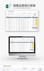 销售运营统计报表Excel模板