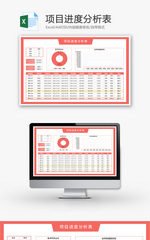 项目进度分析表Excel模板