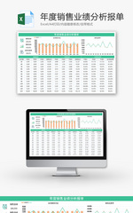 年度销售业绩分析报单Excel模板