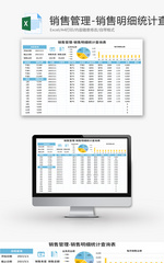 销售明细统计查询表Excel模板