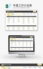 年度工作计划表Excel模板