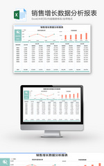 销售增长数据分析报表Excel模板