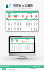 预算支出明细表Excel模板