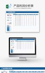 产品利润分析表Excel模板