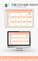 年度工作计划表Excel模板