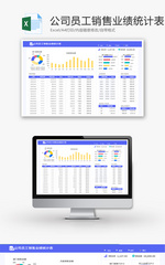 公司员工销售业绩统计表Excel模板