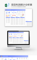 项目利润统计分析表Excel模板