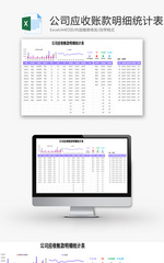 公司应收账款明细统计表Excel模板
