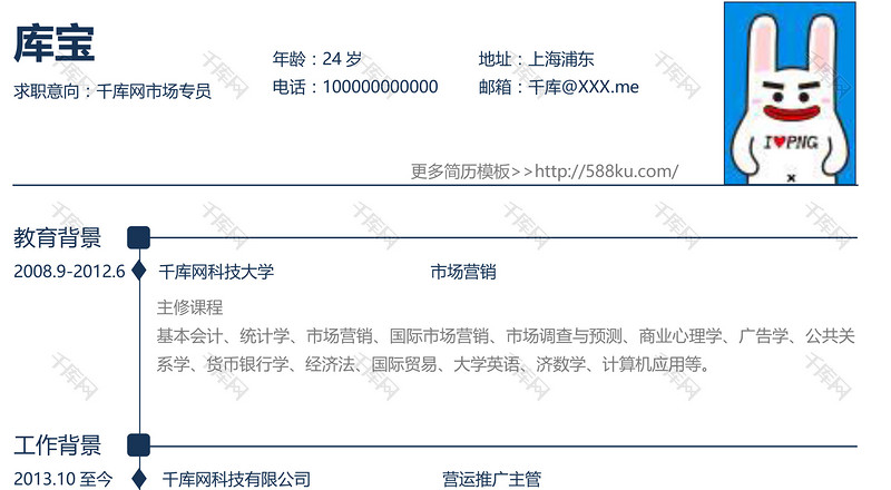 简约技术类电子工程师求职简历模板