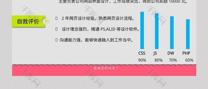 多彩风格求职简历通用大学生求职简历