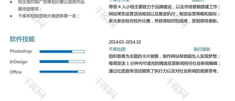 新媒体运营简历产品运营简历模板