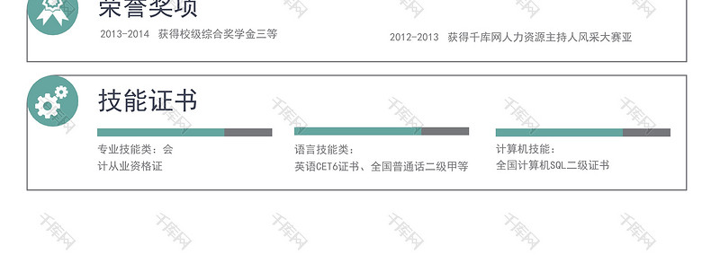 简约简历人力资源通用版