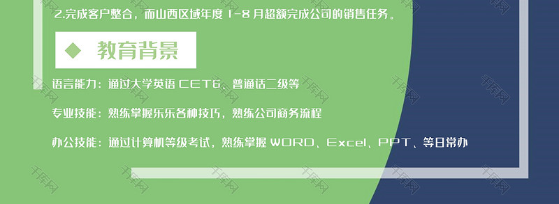 绿色时尚创意设计师通用求职word简历