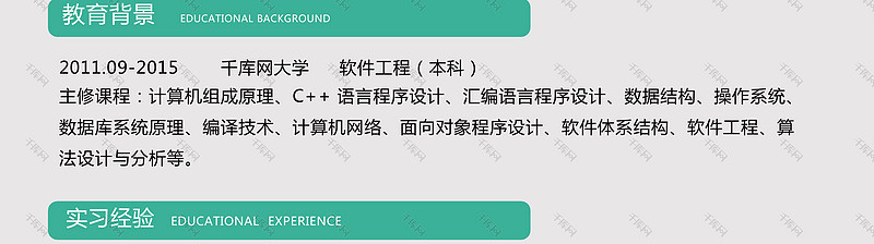 绿色简约风开发工程岗位word模板