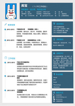 蓝色简约网页设计师设计人员创意求职简历