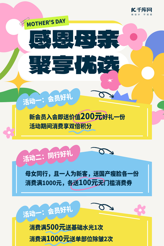 母亲节促销海报