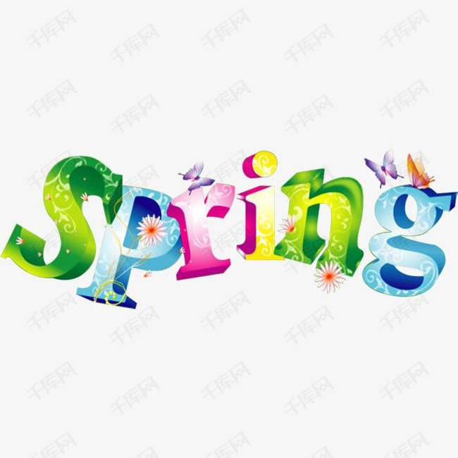 SPRING立体艺术字艺术字设计图片-千库网