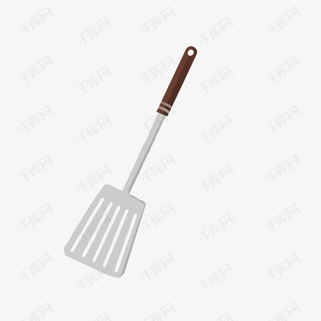 卡通劳动工具矢量锅铲素材