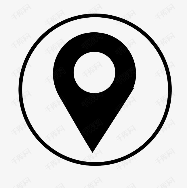 橘色圆形定位标志