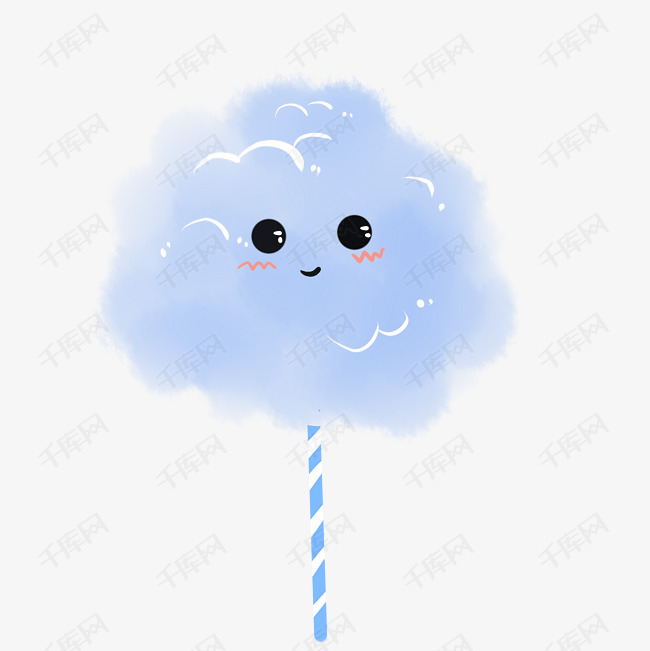 粉色美味扁平棉花糖