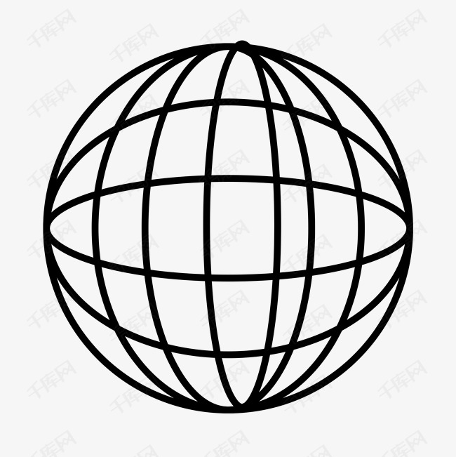 矢量黑色地球线条png图素材图片免费下载_高清psd_千库网(图片编号