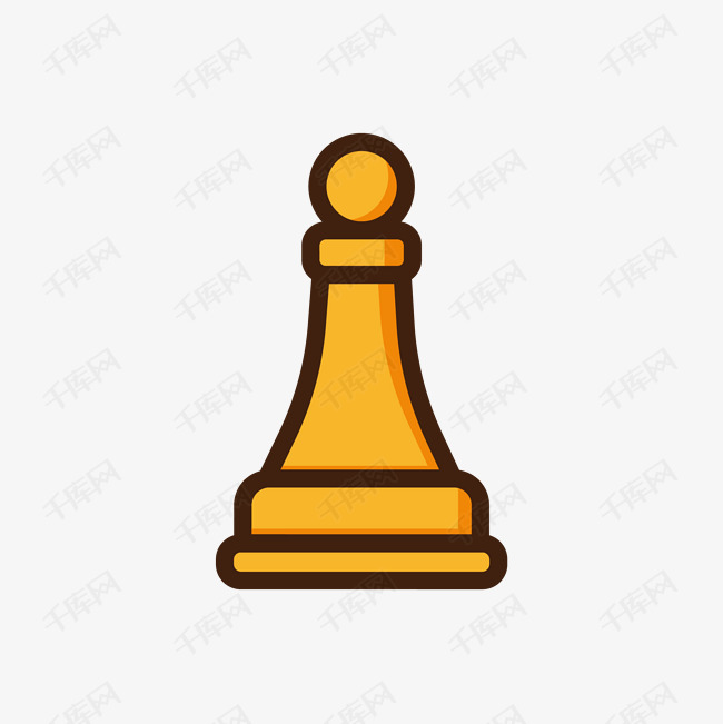 手绘卡通国际象棋棋子兵