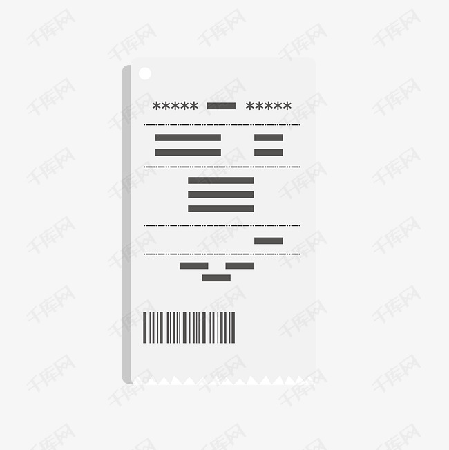 卡通购物交易小票