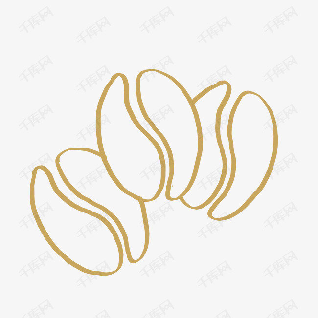 卡通咖啡豆矢量插画