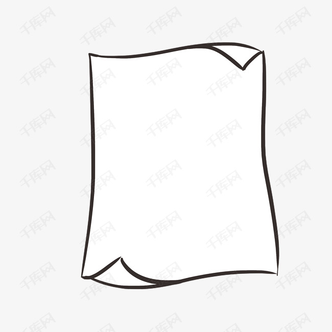 手绘的白纸效果图