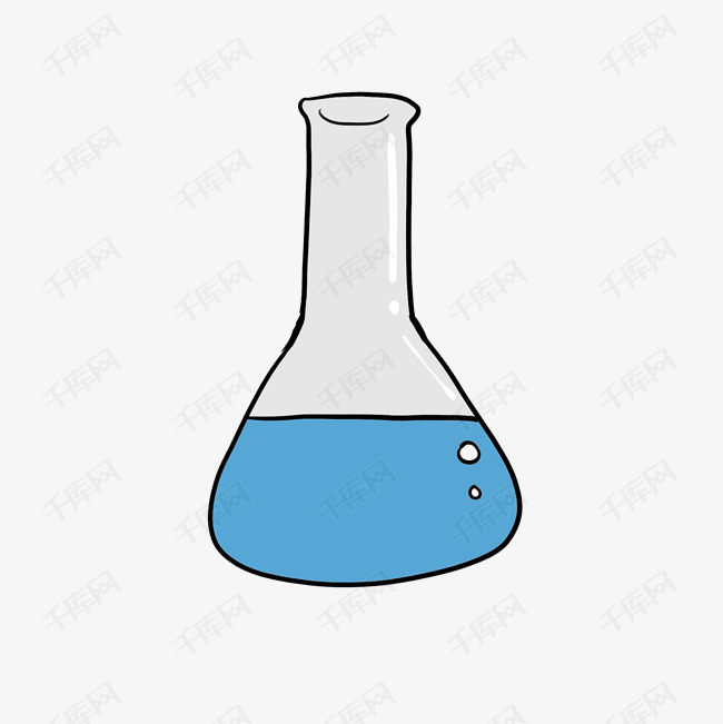 锥形瓶简笔画图标