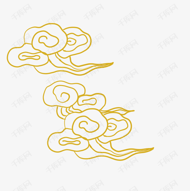 矢量传统云朵素材的素材免抠云简笔画传统文化矢量云纹云朵传统矢量