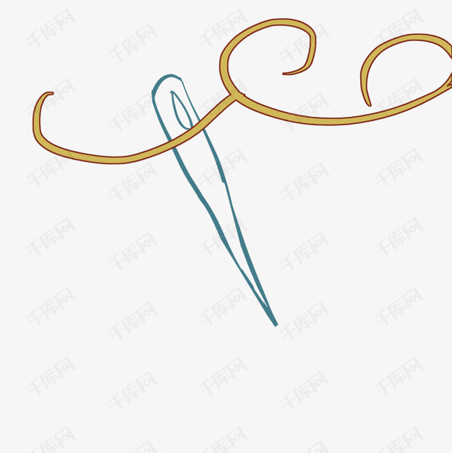 卡通手绘绣花针