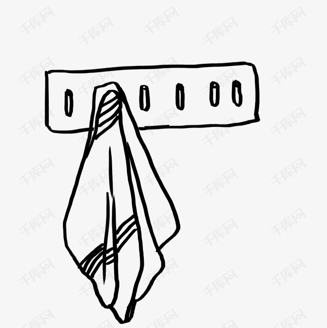 毛巾挂着装饰素材图案