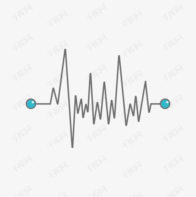 曲折的声波线矢量素材