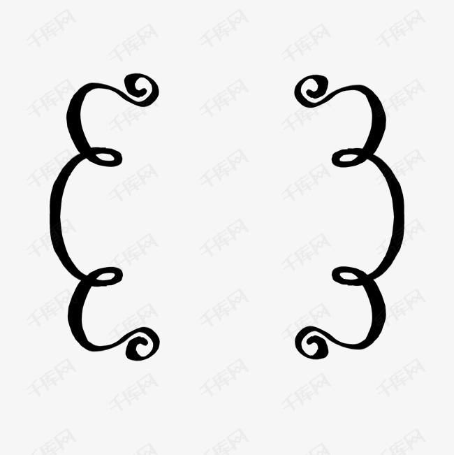 卡通中括号免抠素材