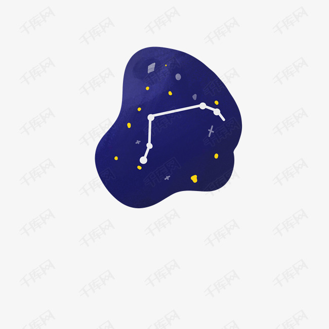 十二星座星星排样素材