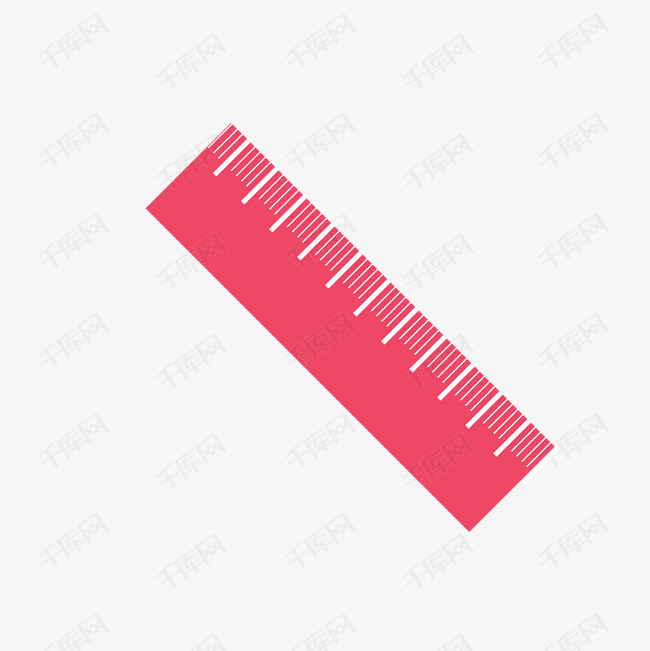 矢量红色刻度尺素材