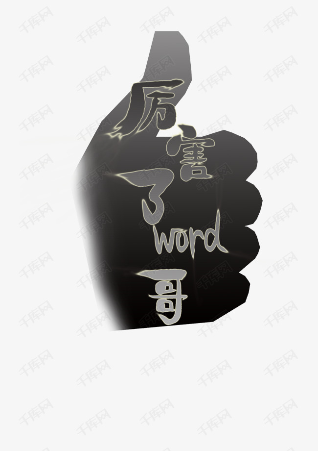 厉害的word哥艺术字png