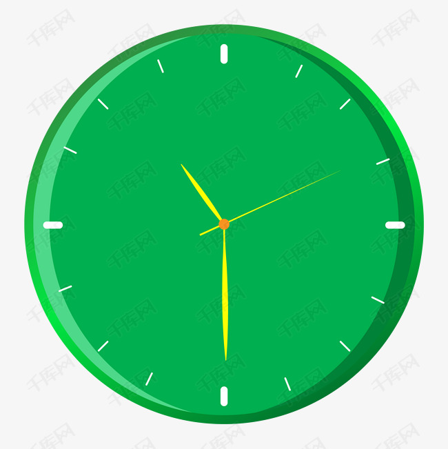 矢量绿色简易刻度表表盘